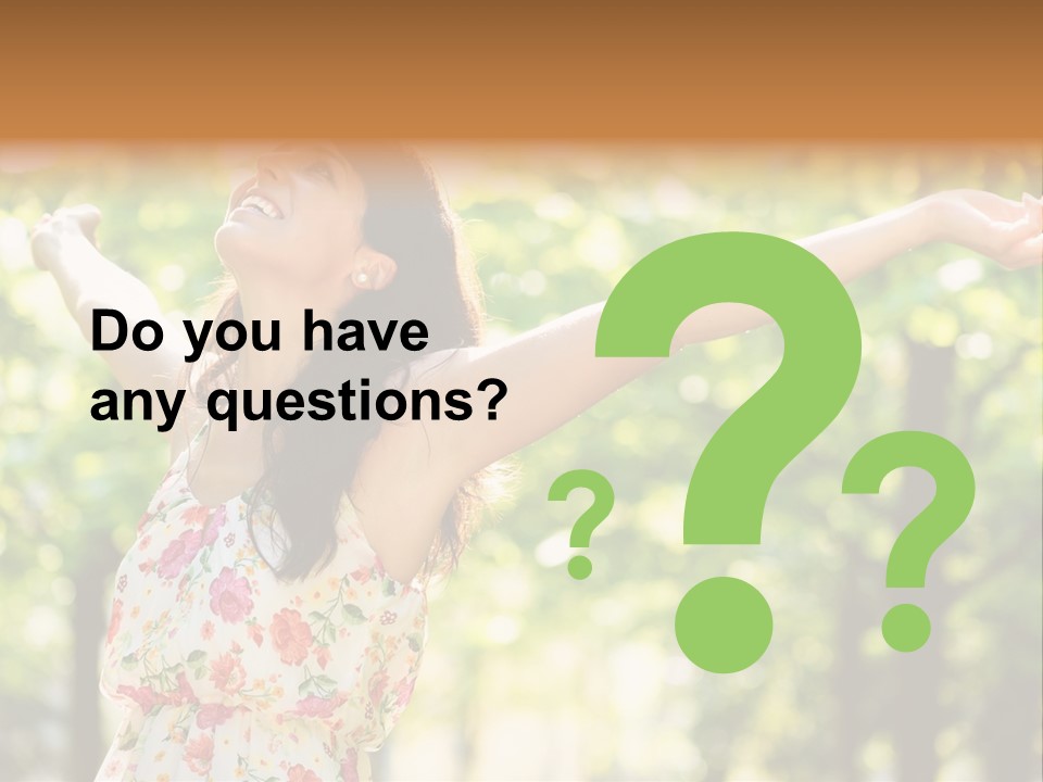 Dress Raised Well Being PowerPoint Template