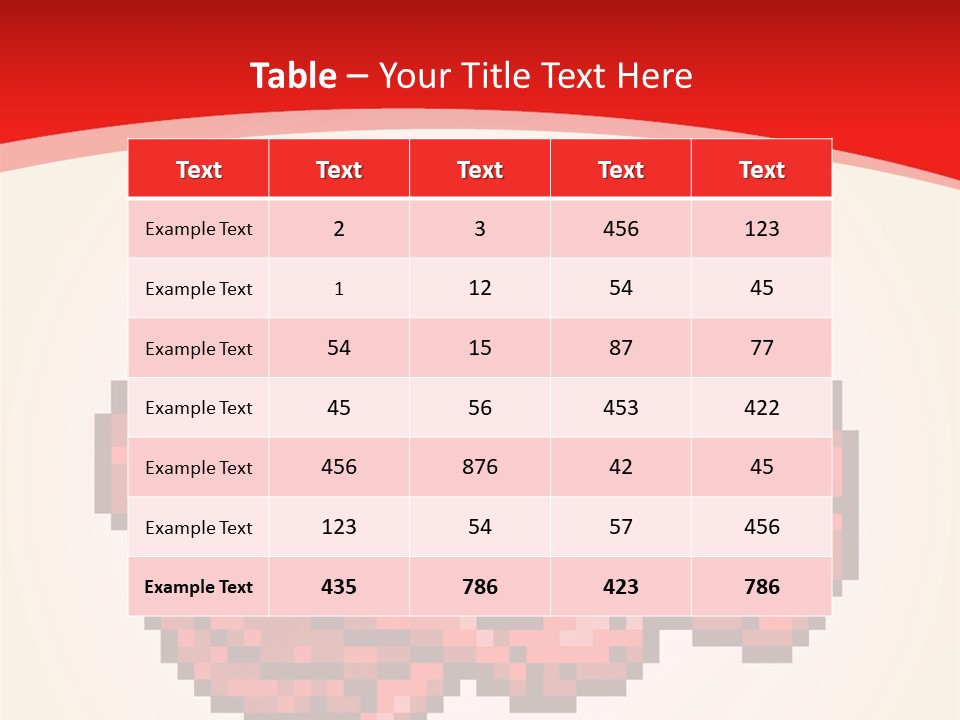A Computer Generated Brain On A Red Background PowerPoint Template