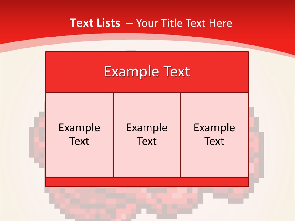 A Computer Generated Brain On A Red Background PowerPoint Template