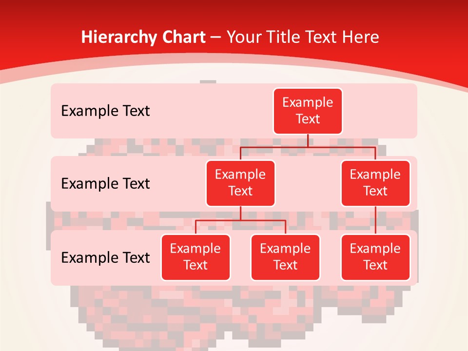 A Computer Generated Brain On A Red Background PowerPoint Template