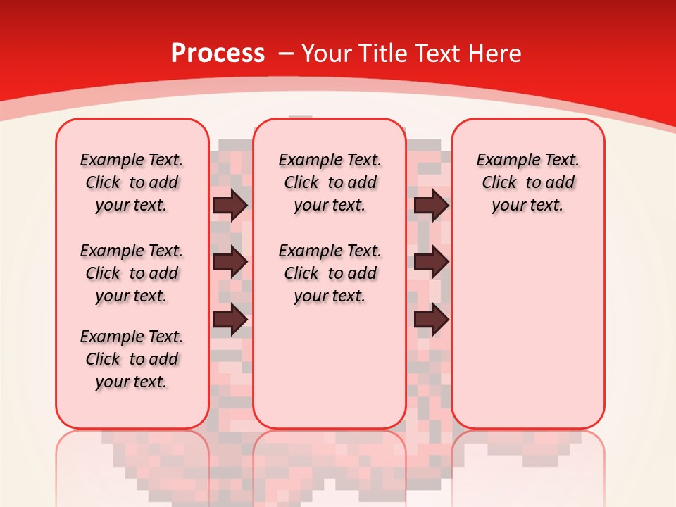 A Computer Generated Brain On A Red Background PowerPoint Template