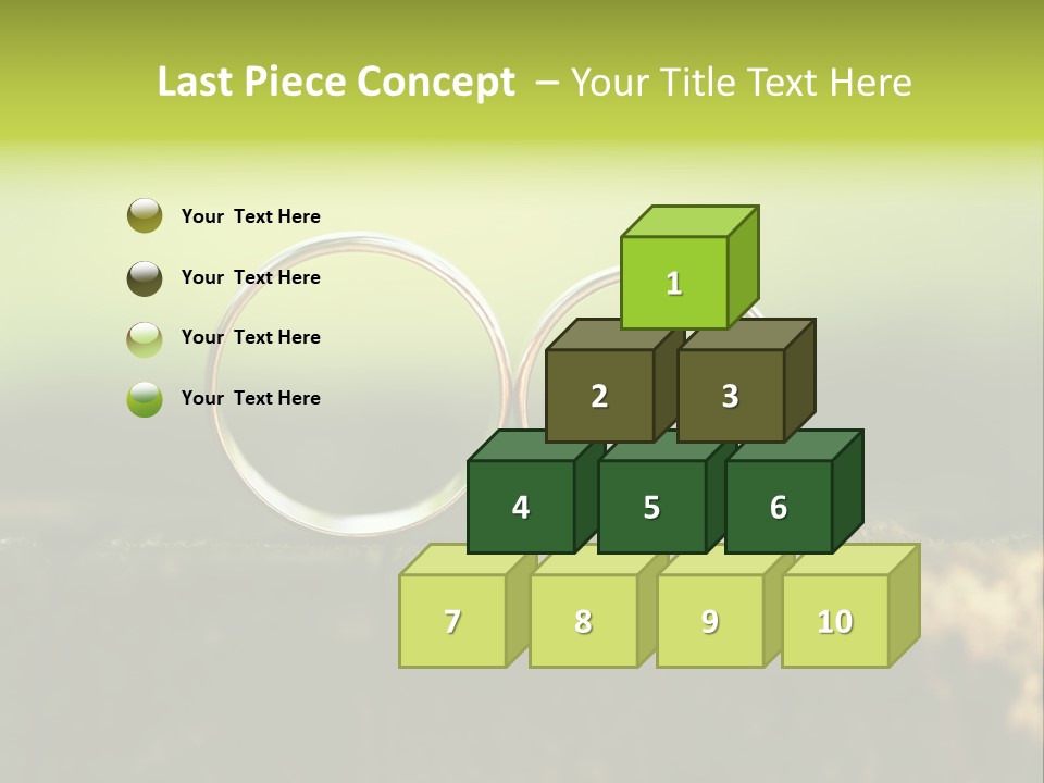 Two Wedding Rings Sitting On A Piece Of Wood PowerPoint Template