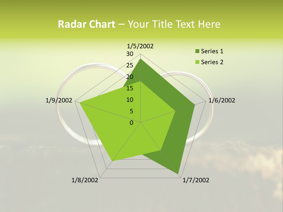 Two Wedding Rings Sitting On A Piece Of Wood PowerPoint Template