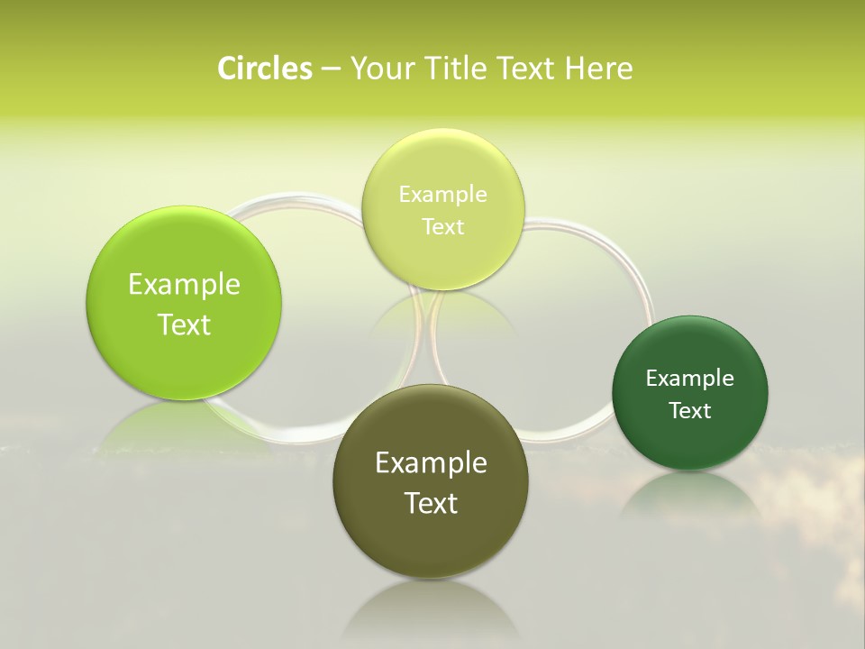 Two Wedding Rings Sitting On A Piece Of Wood PowerPoint Template