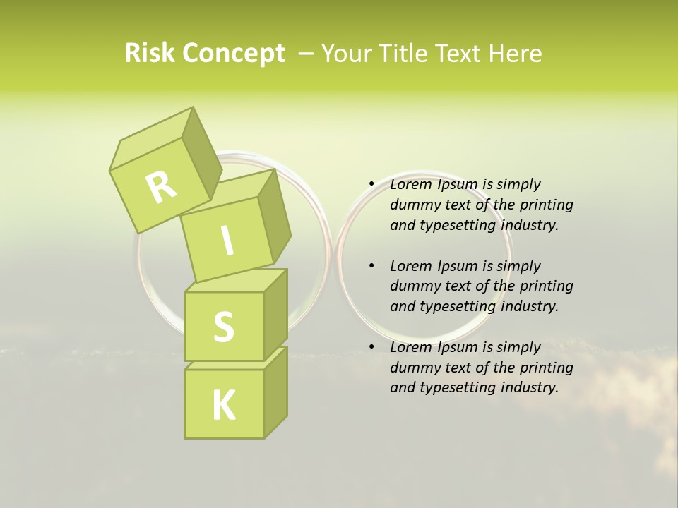 Two Wedding Rings Sitting On A Piece Of Wood PowerPoint Template