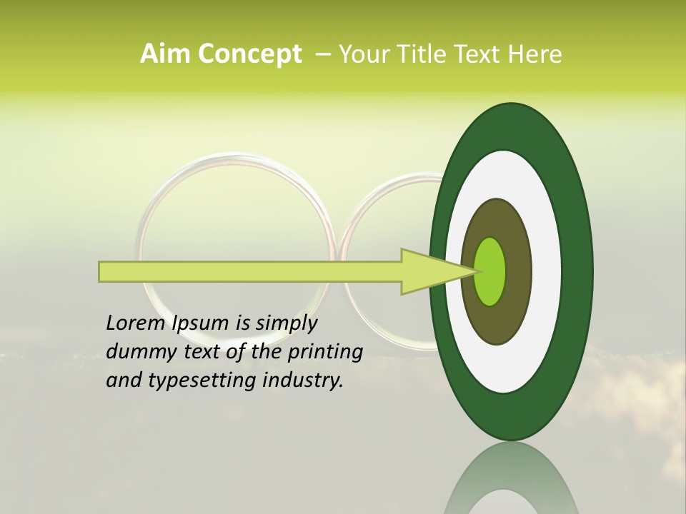 Two Wedding Rings Sitting On A Piece Of Wood PowerPoint Template