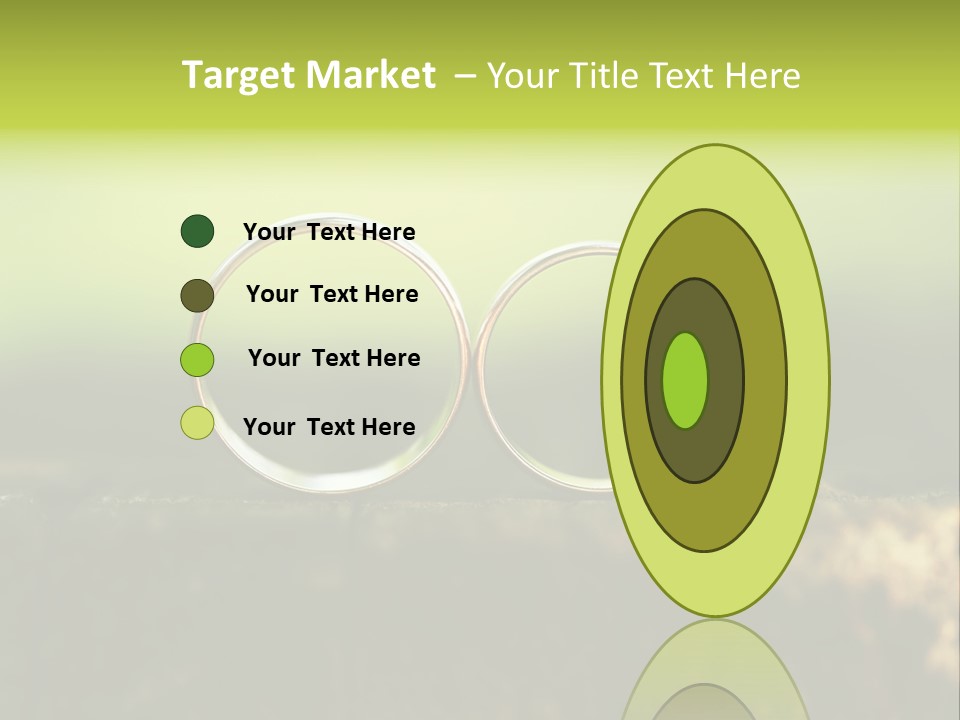 Two Wedding Rings Sitting On A Piece Of Wood PowerPoint Template