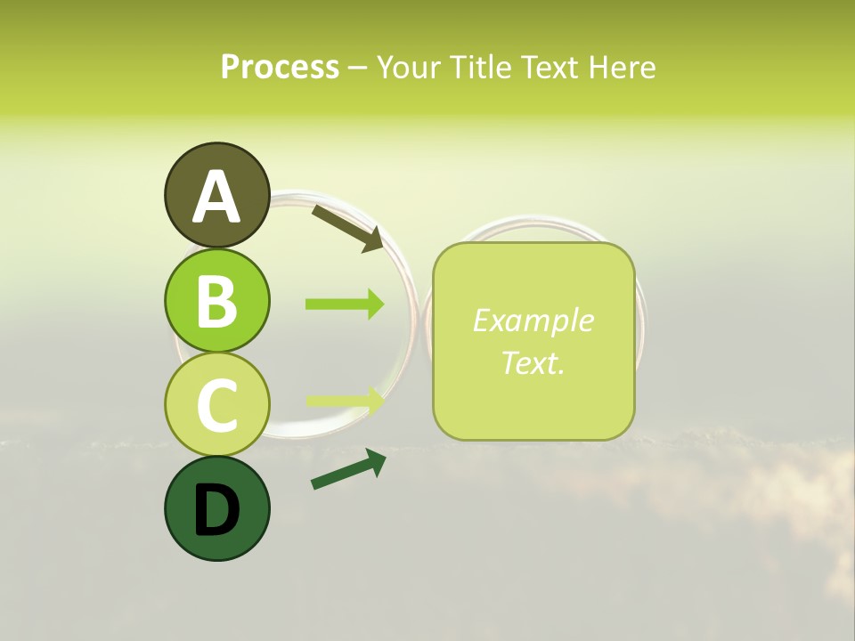 Two Wedding Rings Sitting On A Piece Of Wood PowerPoint Template