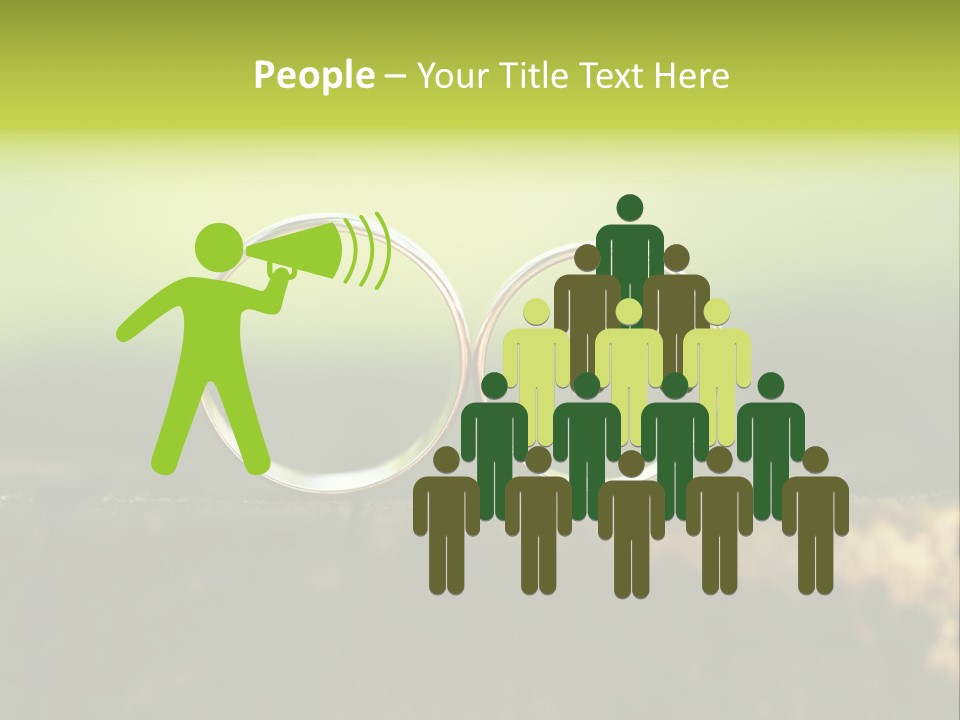 Two Wedding Rings Sitting On A Piece Of Wood PowerPoint Template