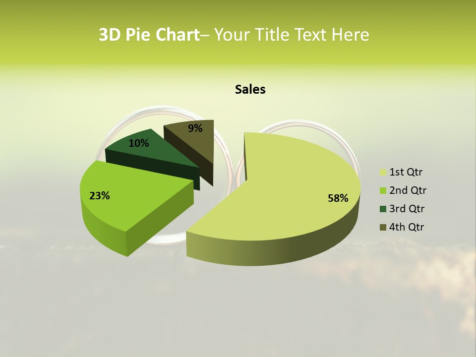 Two Wedding Rings Sitting On A Piece Of Wood PowerPoint Template
