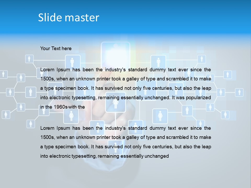 Interaction News Businessman PowerPoint Template