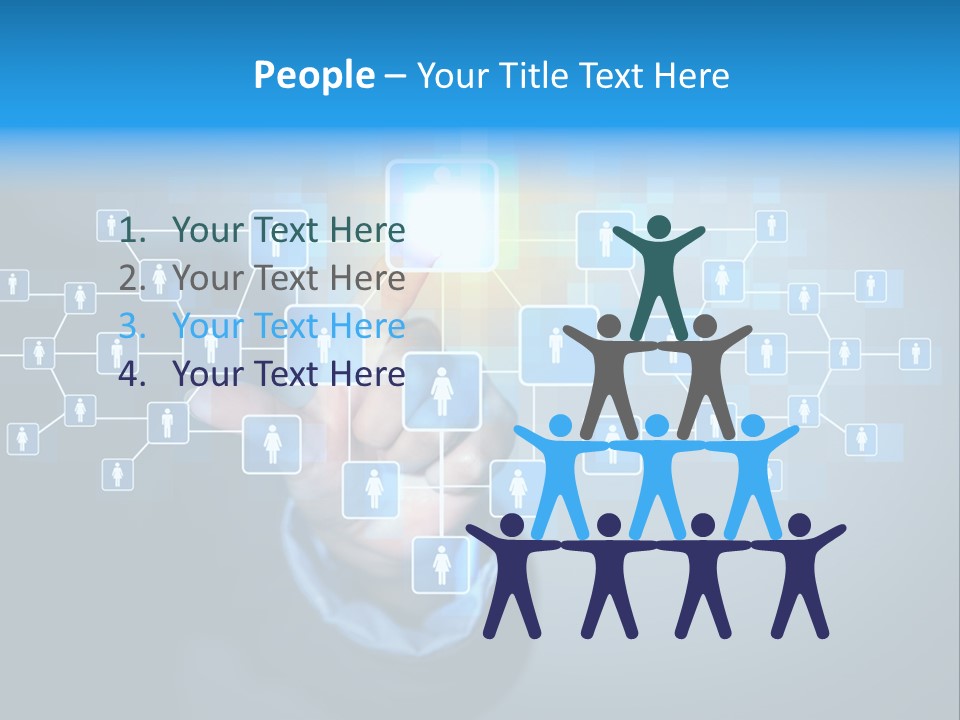 Interaction News Businessman PowerPoint Template