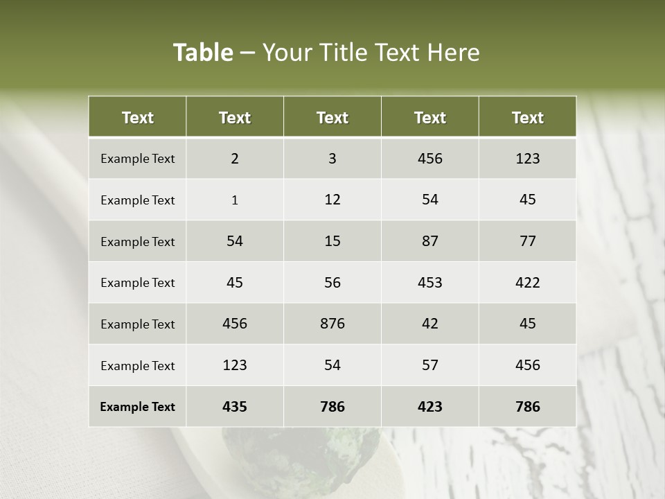 Leaf Table Strangolapreti PowerPoint Template