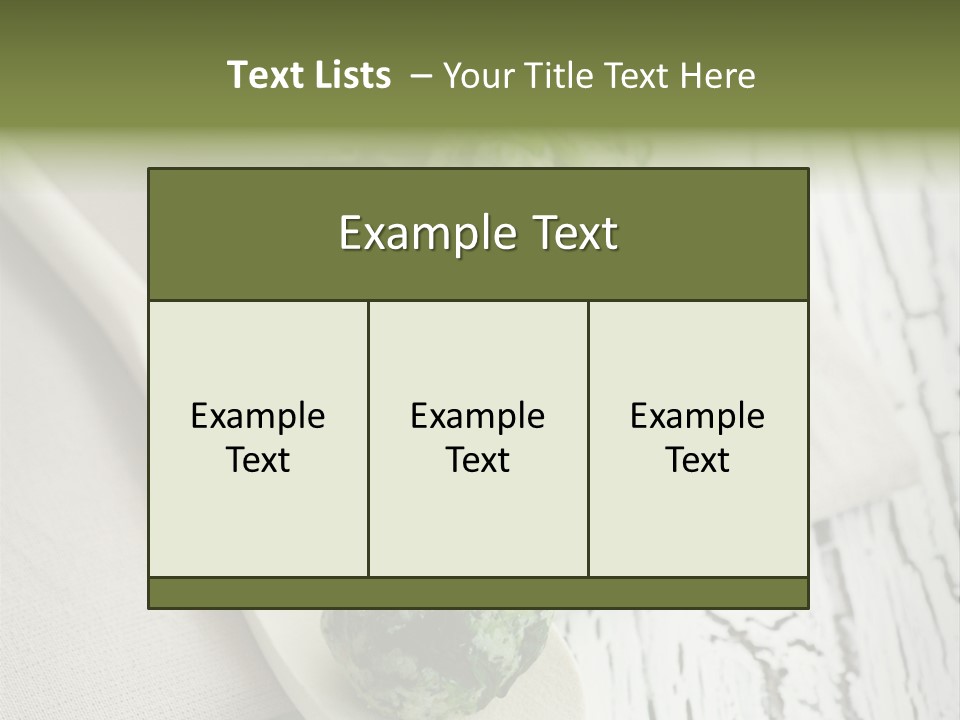 Leaf Table Strangolapreti PowerPoint Template