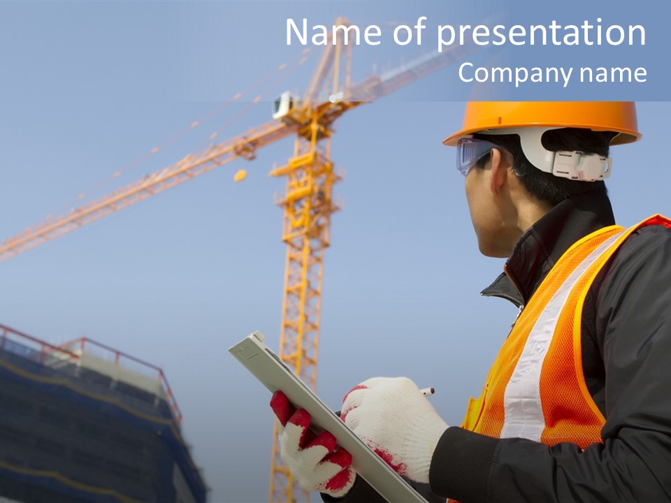 Project Industrial Hardhat PowerPoint Template