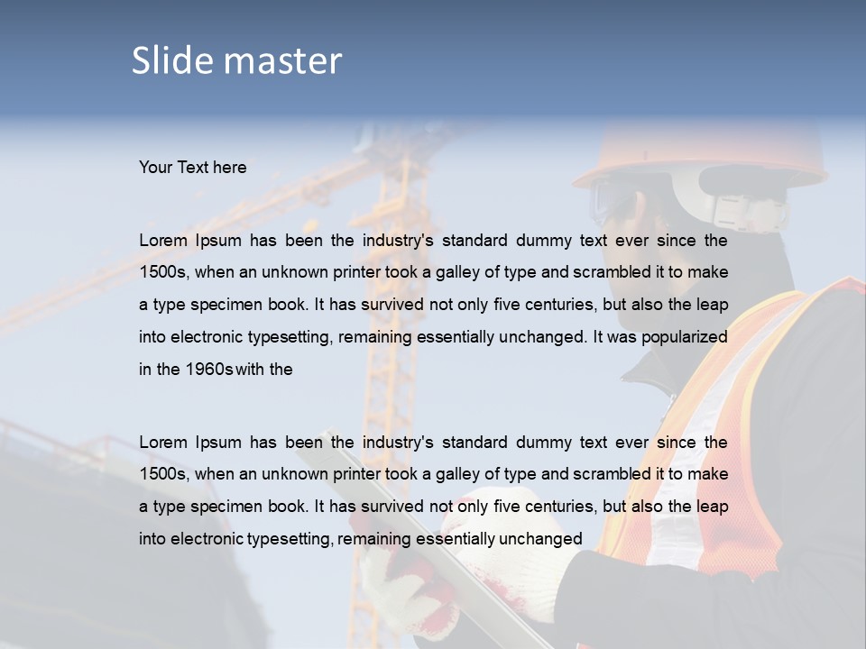 Project Industrial Hardhat PowerPoint Template