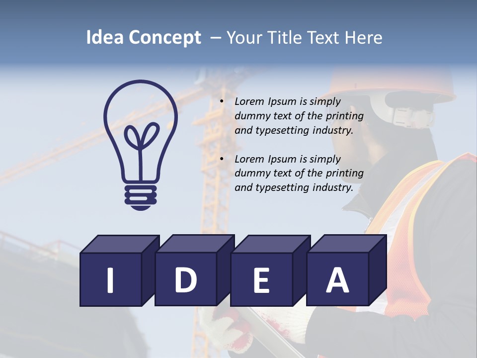 Project Industrial Hardhat PowerPoint Template
