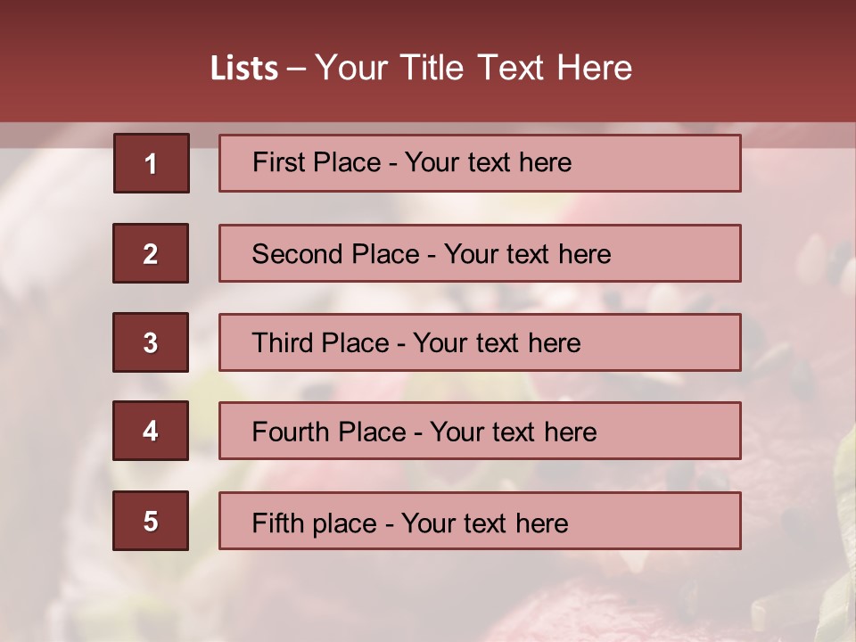 Fillet Course Grain PowerPoint Template