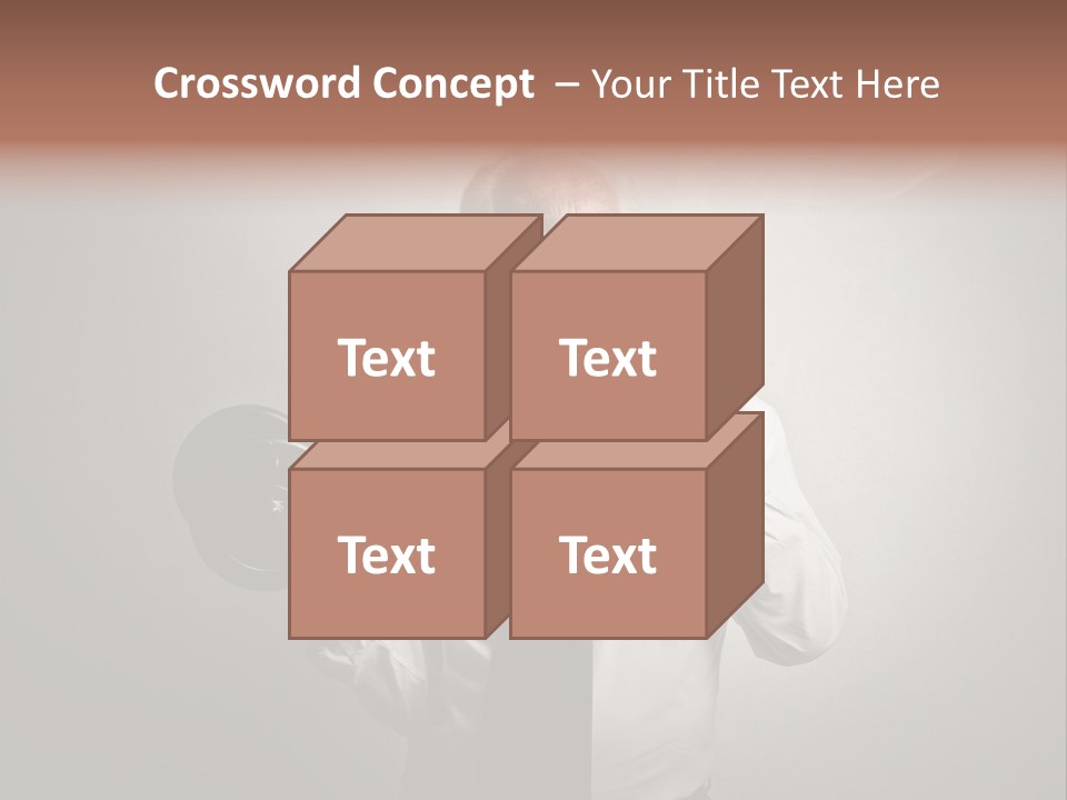 An Old Man Smoking A Cigarette And Holding A Dumbble Weight PowerPoint Template