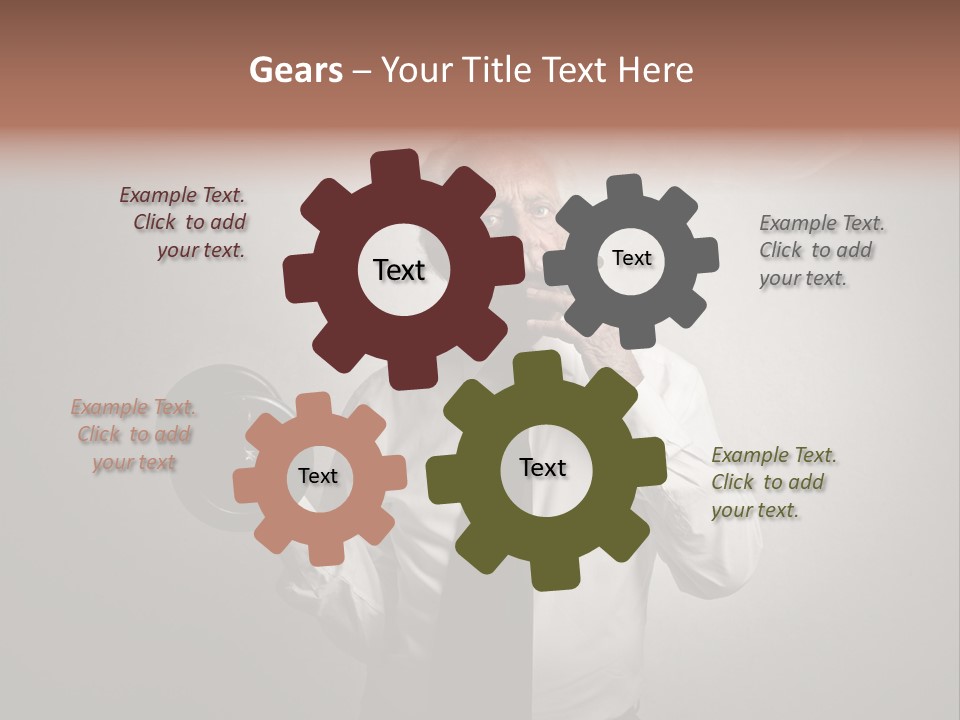 An Old Man Smoking A Cigarette And Holding A Dumbble Weight PowerPoint Template