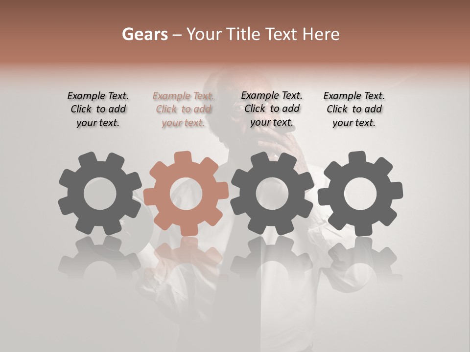 An Old Man Smoking A Cigarette And Holding A Dumbble Weight PowerPoint Template