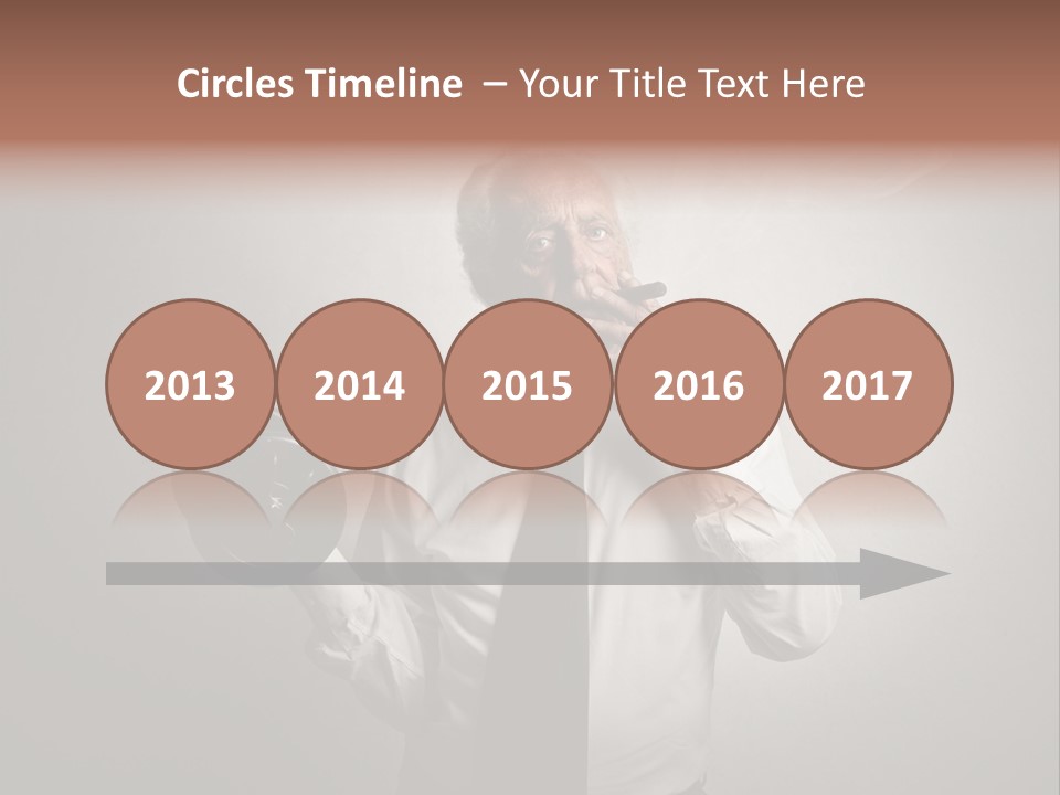 An Old Man Smoking A Cigarette And Holding A Dumbble Weight PowerPoint Template