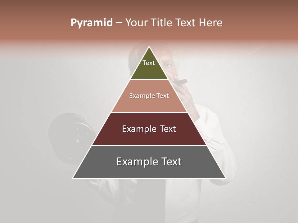 An Old Man Smoking A Cigarette And Holding A Dumbble Weight PowerPoint Template