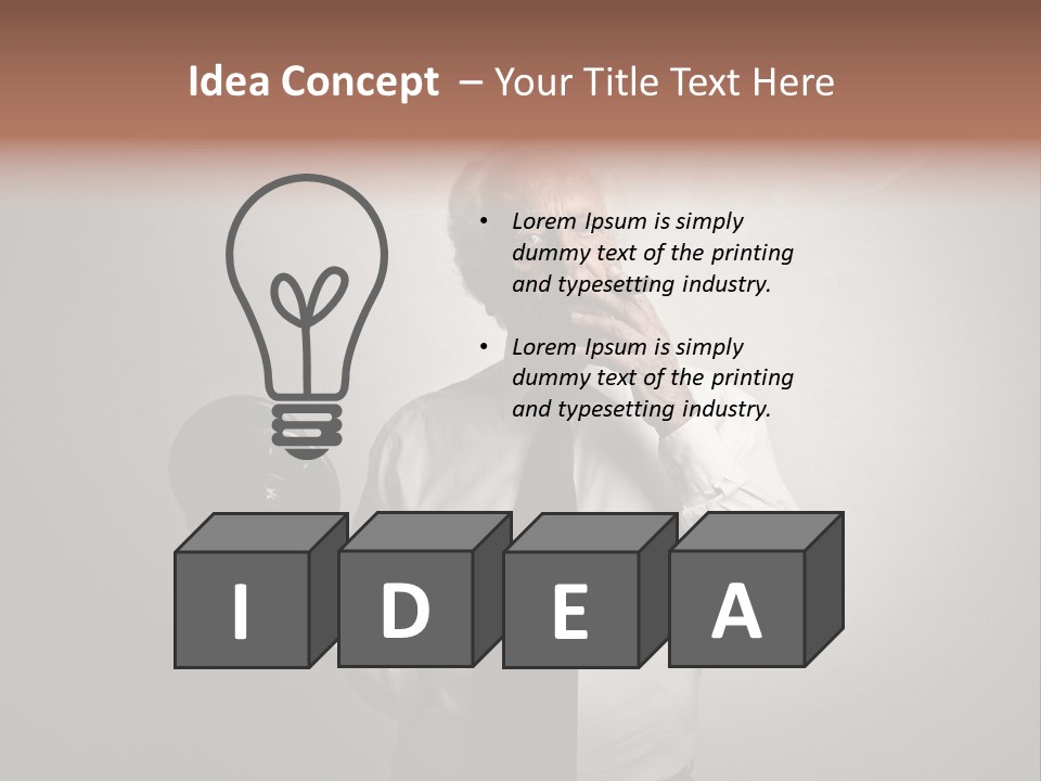 An Old Man Smoking A Cigarette And Holding A Dumbble Weight PowerPoint Template