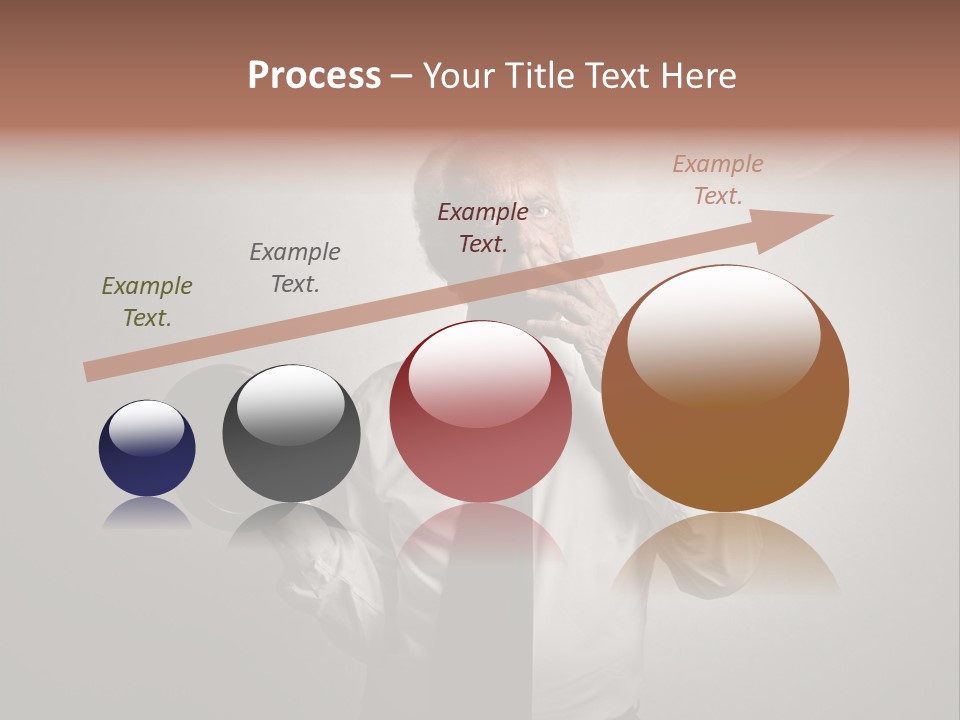 An Old Man Smoking A Cigarette And Holding A Dumbble Weight PowerPoint Template