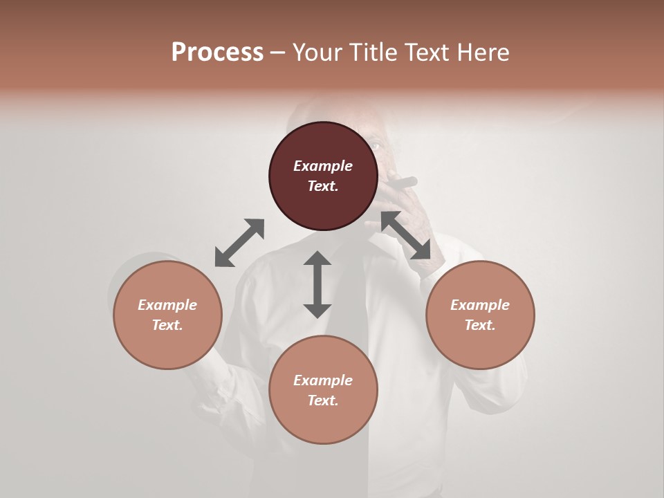 An Old Man Smoking A Cigarette And Holding A Dumbble Weight PowerPoint Template
