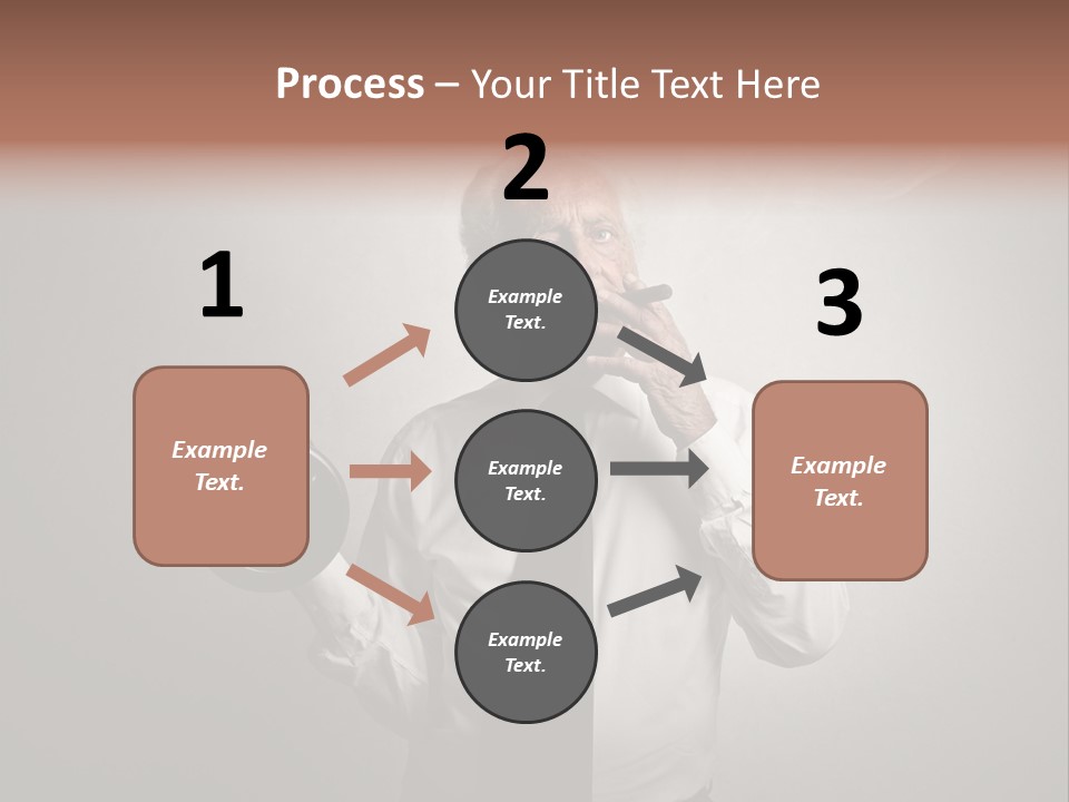 An Old Man Smoking A Cigarette And Holding A Dumbble Weight PowerPoint Template