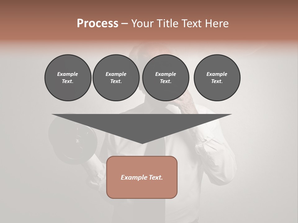 An Old Man Smoking A Cigarette And Holding A Dumbble Weight PowerPoint Template
