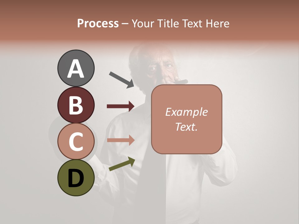 An Old Man Smoking A Cigarette And Holding A Dumbble Weight PowerPoint Template