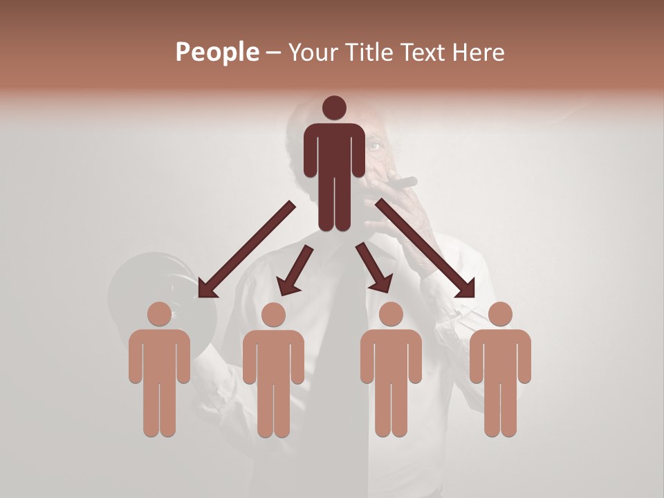 An Old Man Smoking A Cigarette And Holding A Dumbble Weight PowerPoint Template