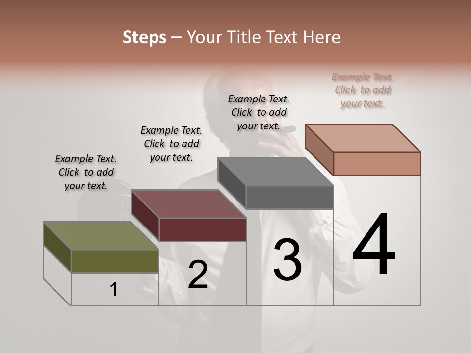 An Old Man Smoking A Cigarette And Holding A Dumbble Weight PowerPoint Template