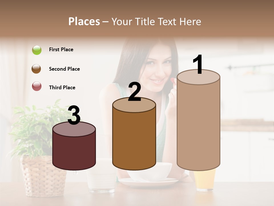 Caucasian Plate Young PowerPoint Template