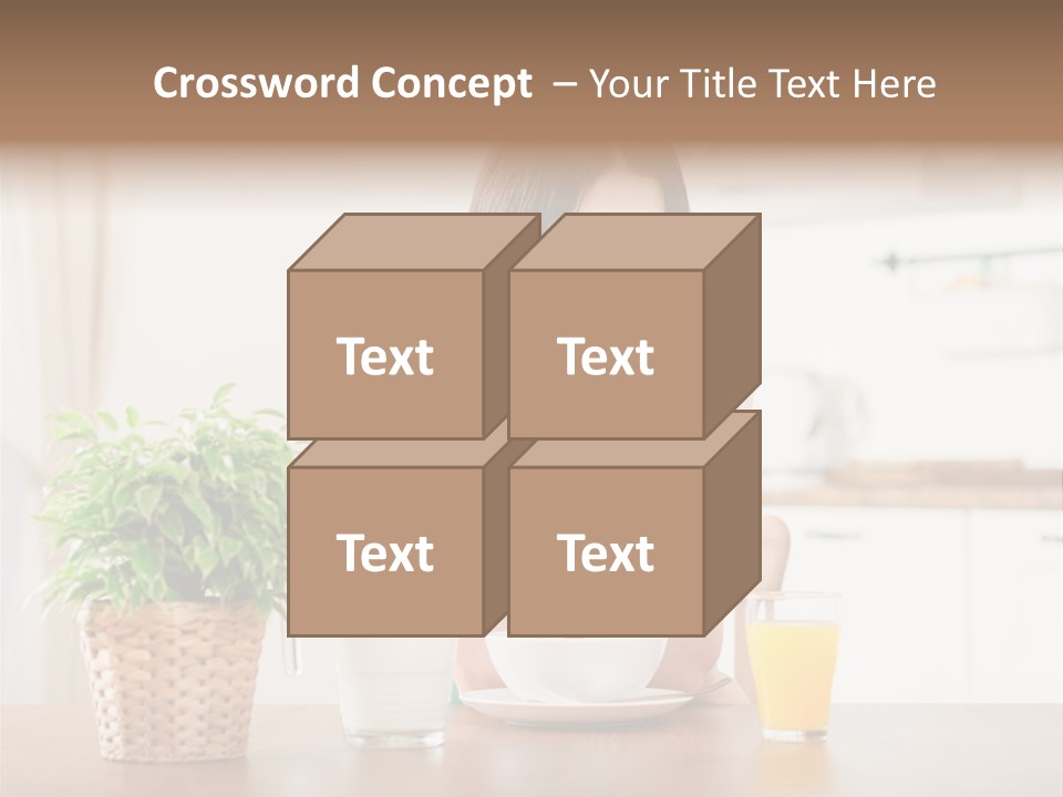 Caucasian Plate Young PowerPoint Template