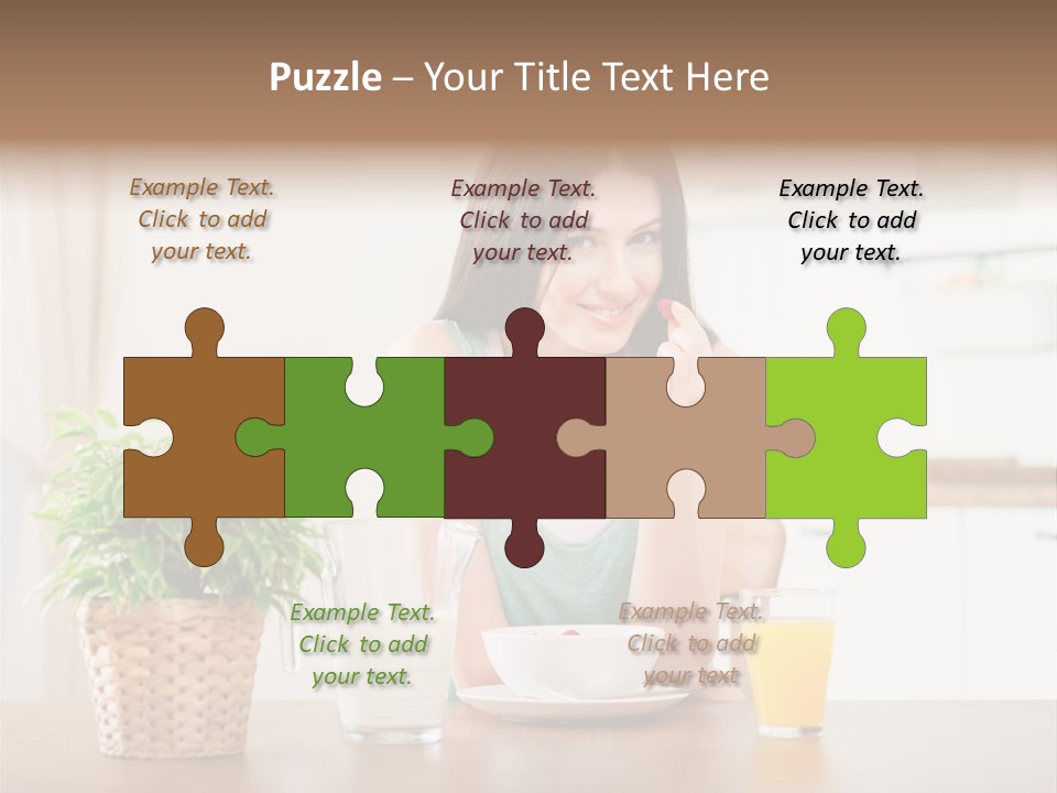 Caucasian Plate Young PowerPoint Template