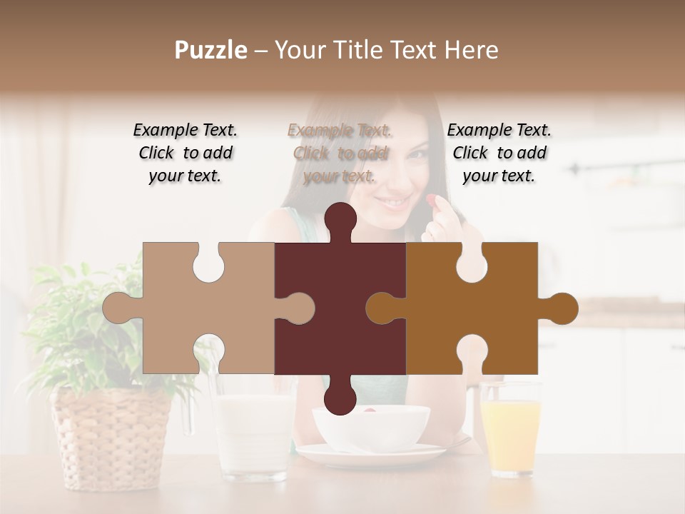Caucasian Plate Young PowerPoint Template
