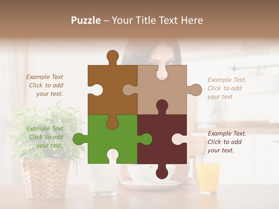 Caucasian Plate Young PowerPoint Template