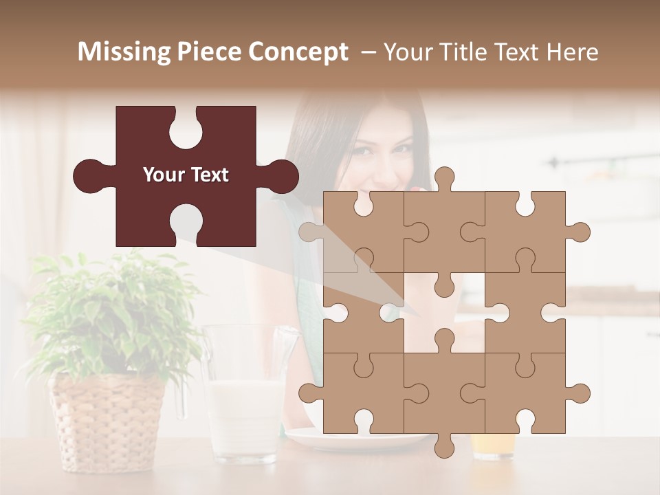 Caucasian Plate Young PowerPoint Template