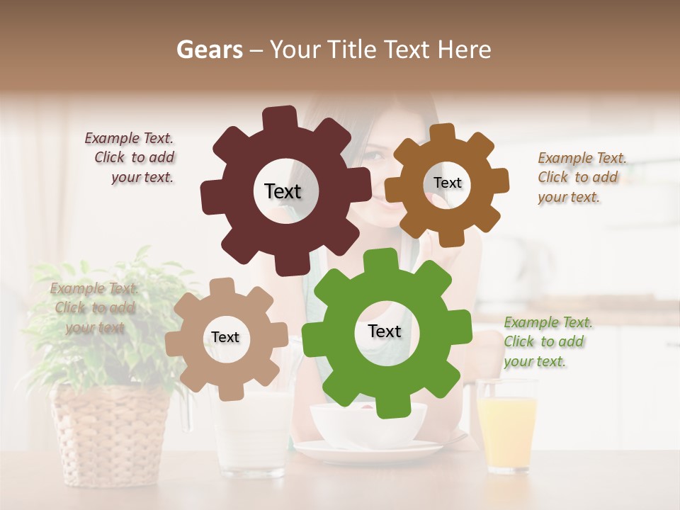 Caucasian Plate Young PowerPoint Template