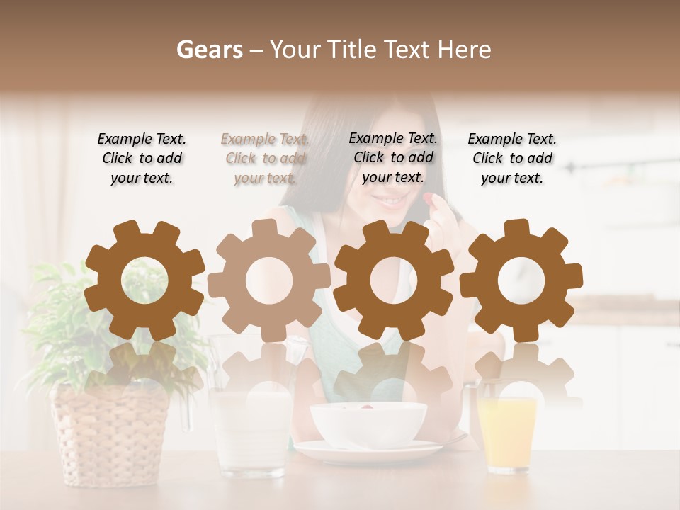 Caucasian Plate Young PowerPoint Template