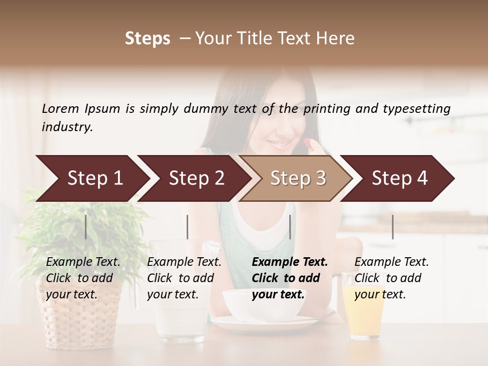 Caucasian Plate Young PowerPoint Template