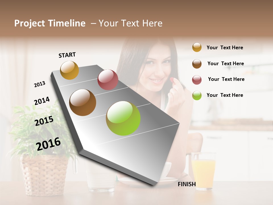 Caucasian Plate Young PowerPoint Template