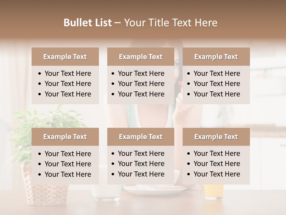 Caucasian Plate Young PowerPoint Template