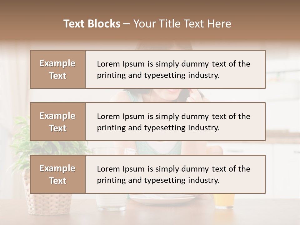 Caucasian Plate Young PowerPoint Template