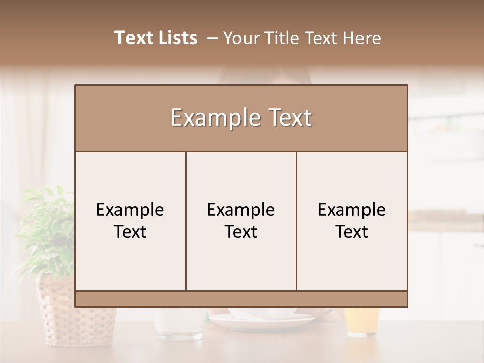 Caucasian Plate Young PowerPoint Template
