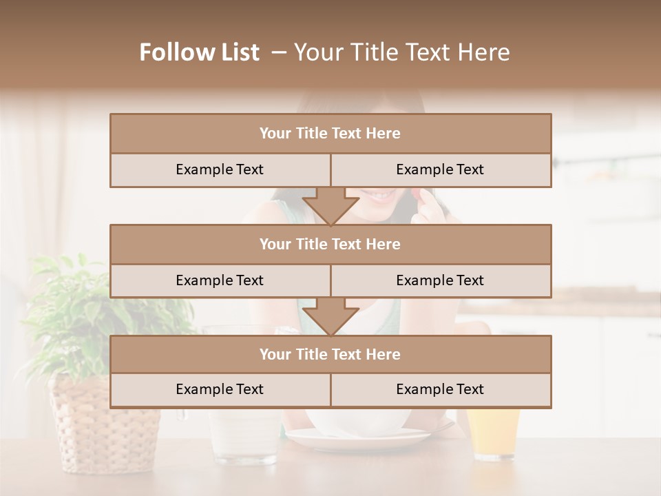 Caucasian Plate Young PowerPoint Template