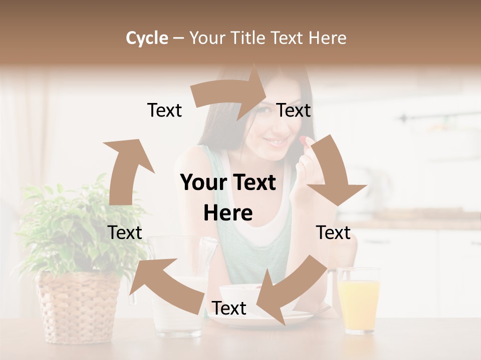 Caucasian Plate Young PowerPoint Template